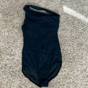 Kiava Swim Black Asymmetrical Black Bathing Suit Small